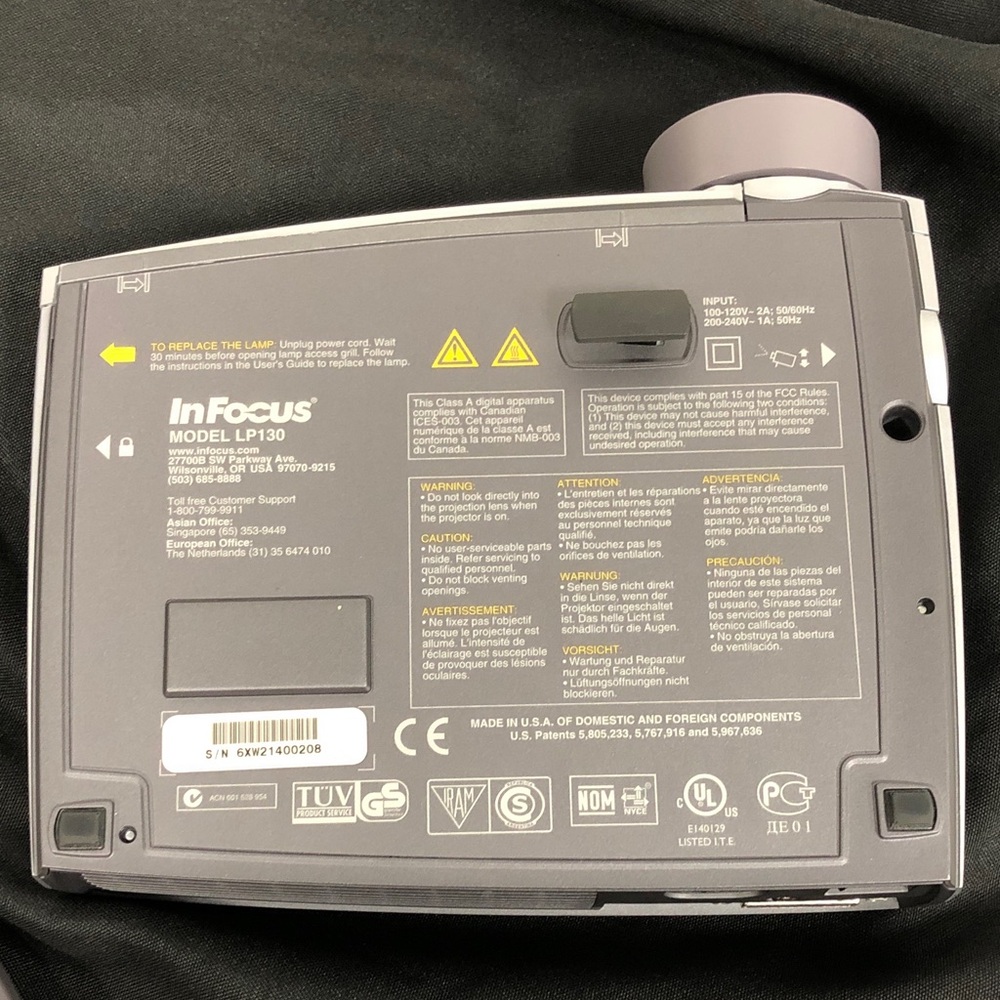 InFocus Model LP130 Projector - Picture 5 of 11